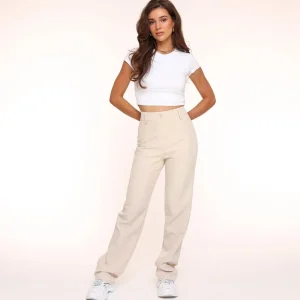 Missen Olivia & Kate Beige Tracie Rechte-Pantalon