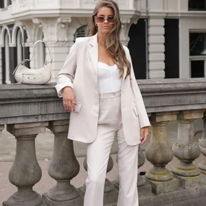 Missen Olivia & Kate Beige Tracie Rechte-Pantalon