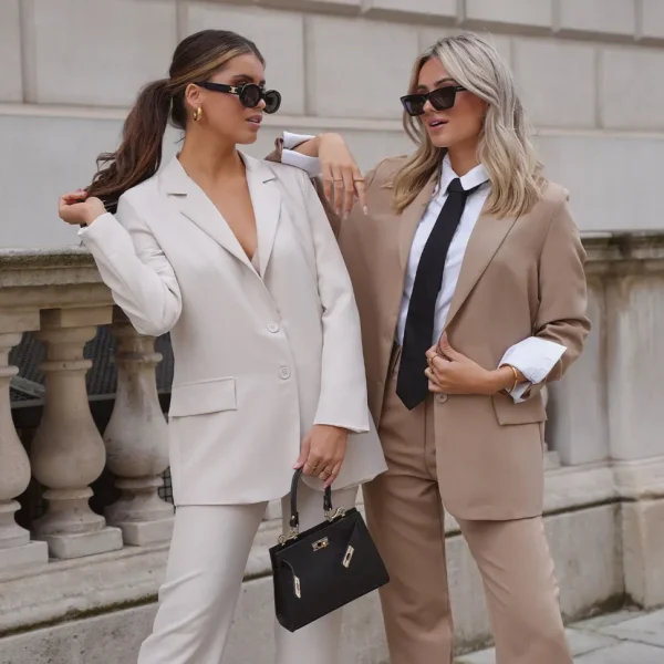 Missen Olivia & Kate Beige Tracie Rechte-Pantalon