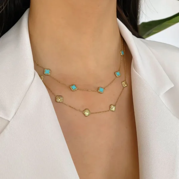 Missen Olivia & Kate Gouden Klaver-Ketting